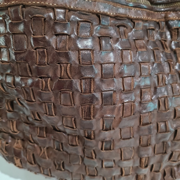 LANGELLOTTI Leather Brown Boho Convertible Bag - Picture 4 of 13